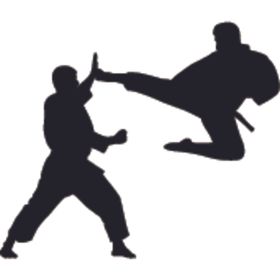 武术格斗剪影图片人物黑白泰拳轮廓