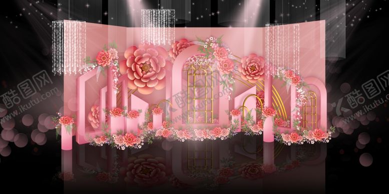 编号：90364005101510058597【酷图网】源文件下载-婚礼舞台效果图