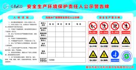 水厂安全生责任人公示警告牌