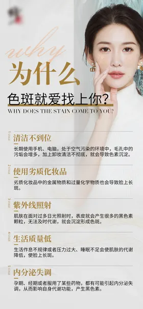 医美海报色斑科普整形
