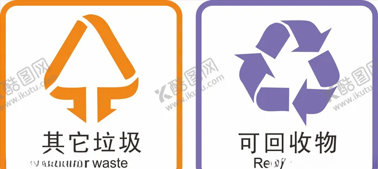 编号：74192504200949554390【酷图网】源文件下载-可回收物其它垃圾垃圾分类