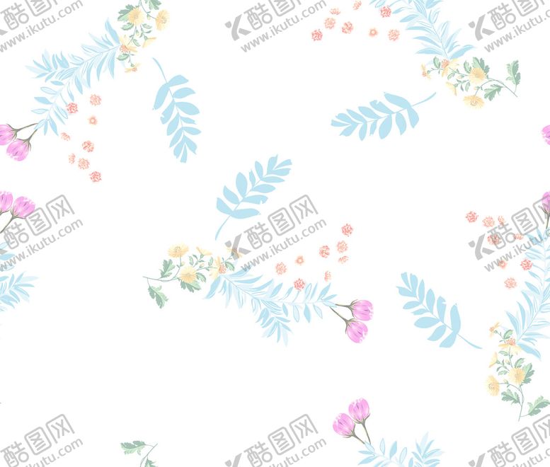 编号：18956009132135309416【酷图网】源文件下载-小碎花叶子花回位花色块花
