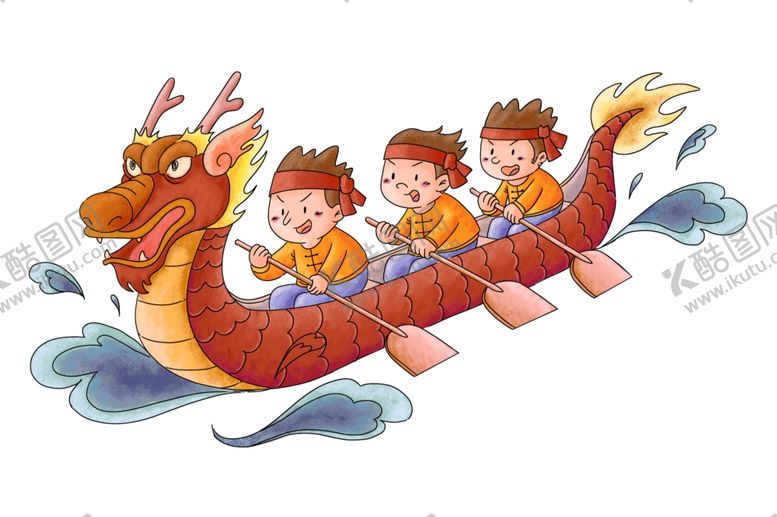 编号：30778909181310541062【酷图网】源文件下载-龙舟端午竞赛划船卡通素材