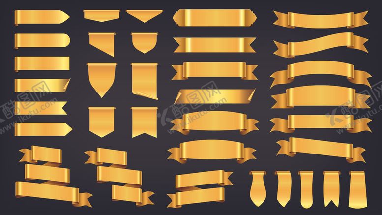 编号：25650004061144068317【酷图网】源文件下载-金色丝带