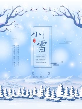 24节气 小雪海报