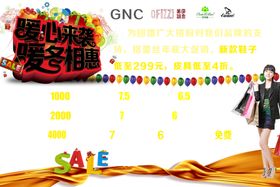 促销海报购物购物美女购物