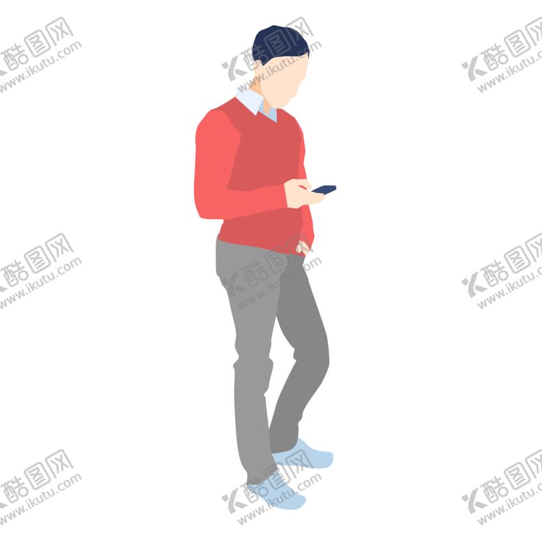 编号：85262109150513081097【酷图网】源文件下载-看手机的人