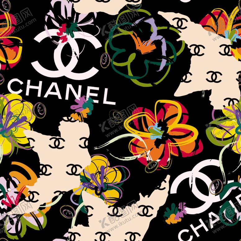 编号：64760809121331069659【酷图网】源文件下载-链条豹纹设计大牌图案