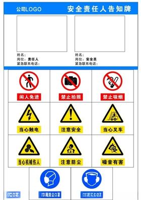 安全责任人告知牌
