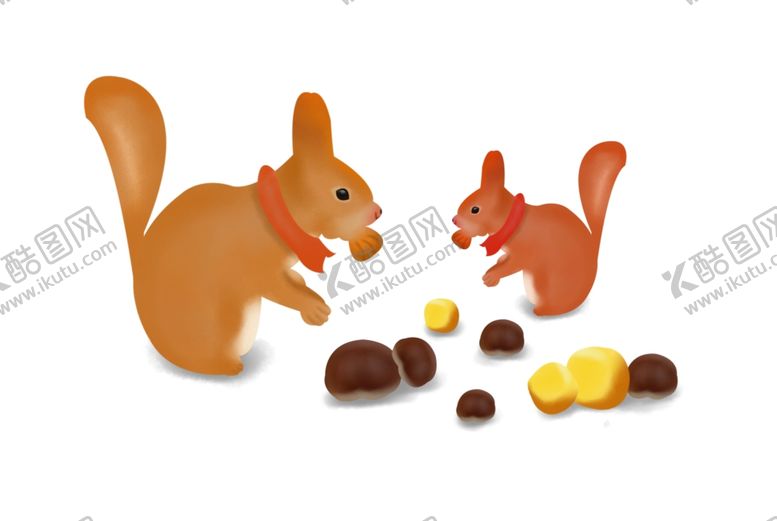 编号：75524309192344504621【酷图网】源文件下载-手绘松鼠插画