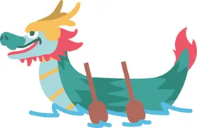 龙舟扒端午节船