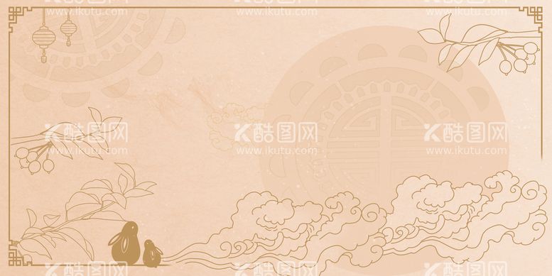 编号：72127811172006401249【酷图网】源文件下载-中秋节创意简约的线描纹理背景