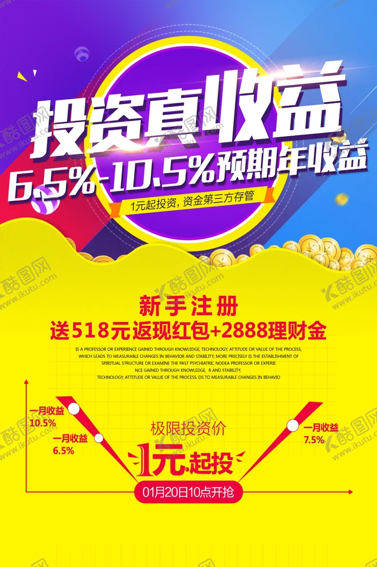 编号：10567303281108326377【酷图网】源文件下载-投资理财促销活动宣传海报素材
