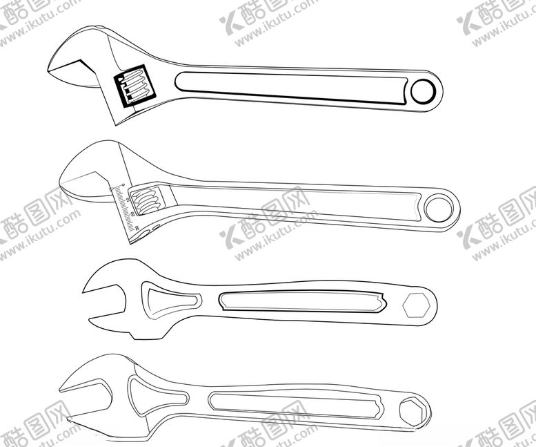编号：66324609162135049030【酷图网】源文件下载-扳手线图