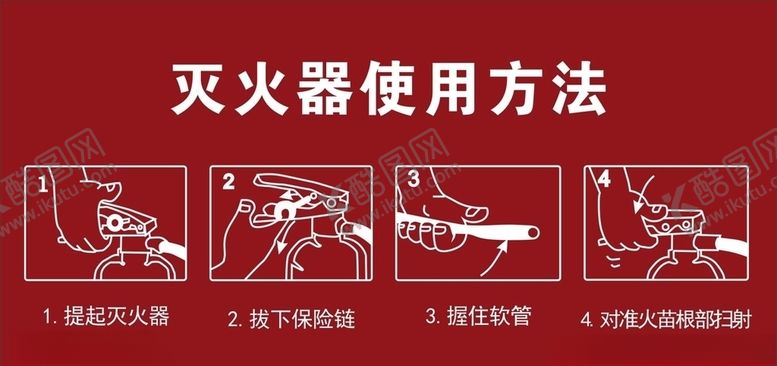 编号：36310010140843148297【酷图网】源文件下载-灭火器的使用方法