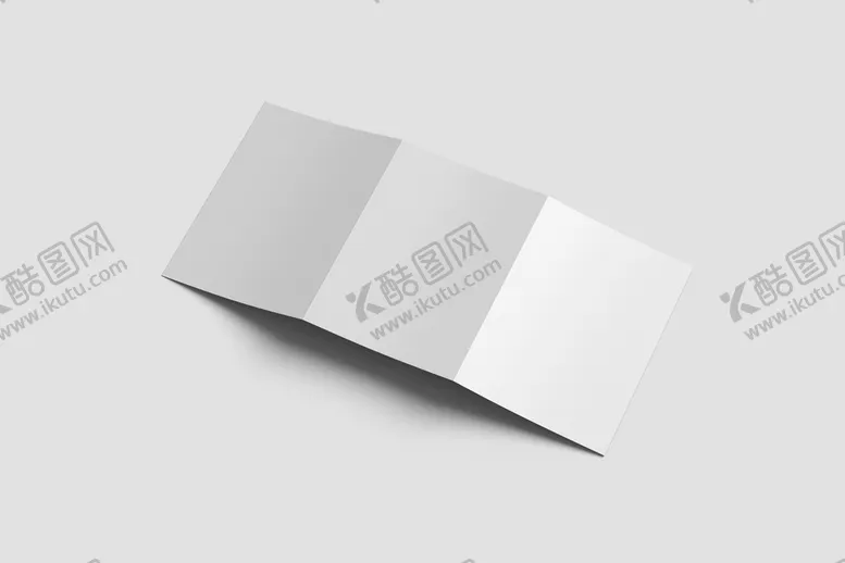 编号：38241609130634115823【酷图网】源文件下载-空白三折页样机       书籍装帧纸张