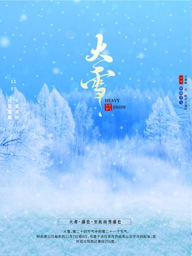 大雪冬至海报冻柿子二十四节气