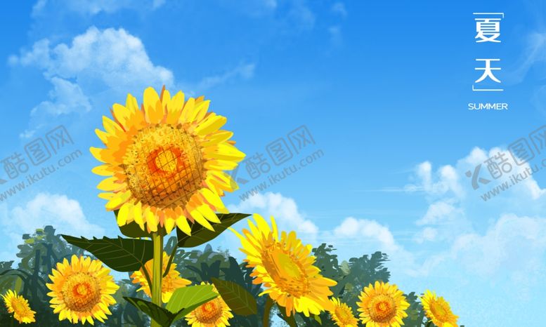编号：29593506250102016093【酷图网】源文件下载-夏天向日葵