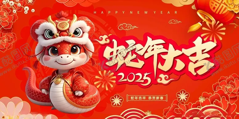 编号：73640903081226179035【酷图网】源文件下载-蛇年海报