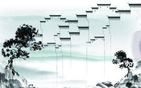 水墨背景墙