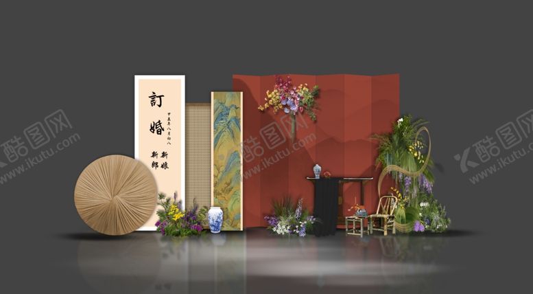 编号：62812901201942432782【酷图网】源文件下载-订婚布置效果图