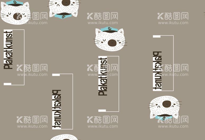 编号：61121003211812489747【酷图网】源文件下载-卡通猫咪字母