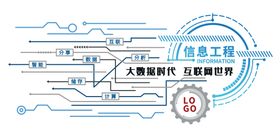 科技感信息网络企业教育文化墙