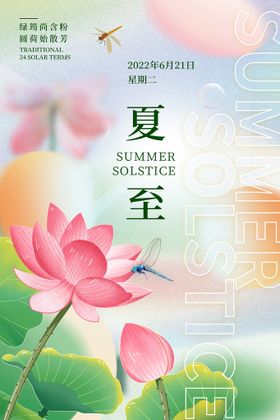 清新冰凉草莓冰棍二十四节气夏至