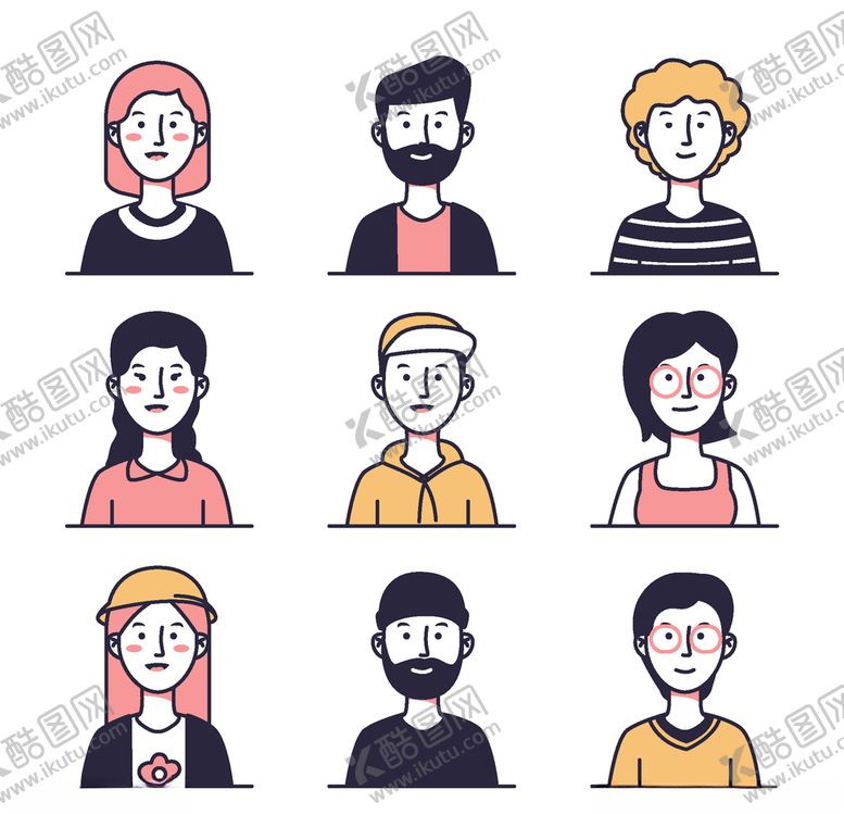 编号：39473509092221577800【酷图网】源文件下载-卡通人物小图标