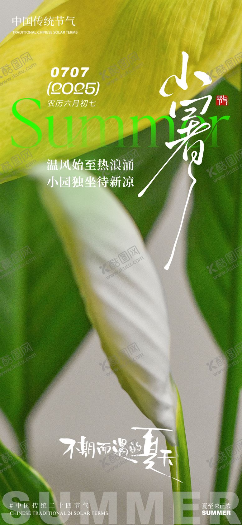 编号：41745506232313216681【酷图网】源文件下载-小暑芭蕉叶夏天海报