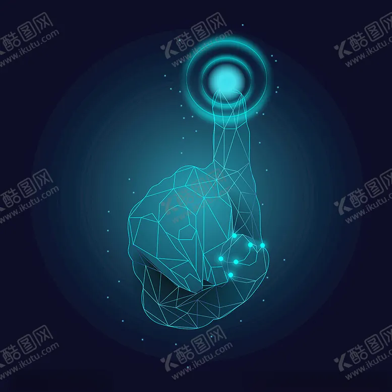 编号：22490101300801499451【酷图网】源文件下载-指纹识别科技海报背景