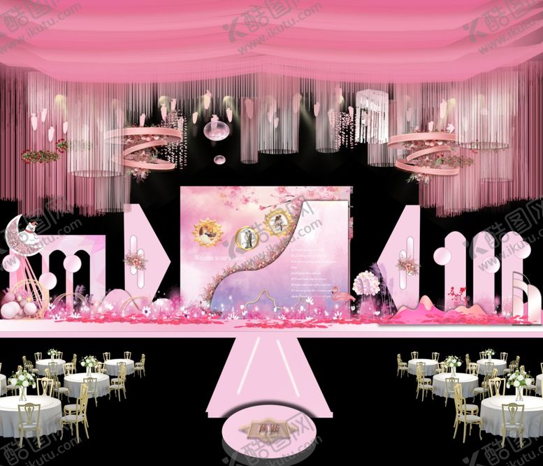 编号：46244309261736505887【酷图网】源文件下载-粉色婚礼