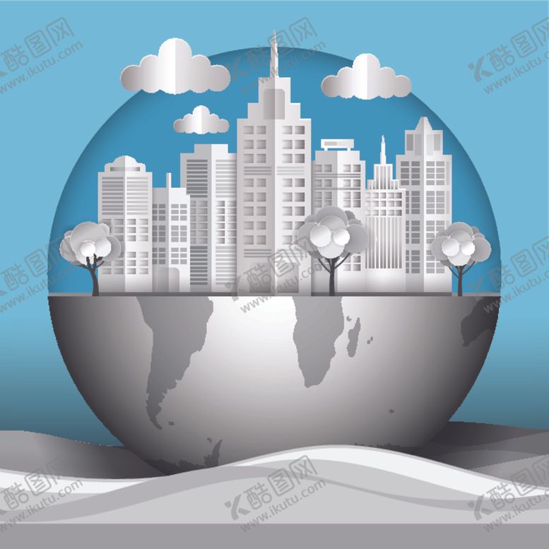 编号：29692906240318503872【酷图网】源文件下载-城市建筑剪纸
