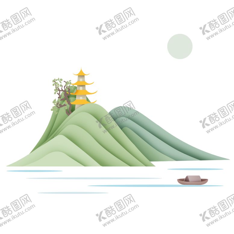 编号：82642002030144414670【酷图网】源文件下载-中国风剪纸山水清明清明节