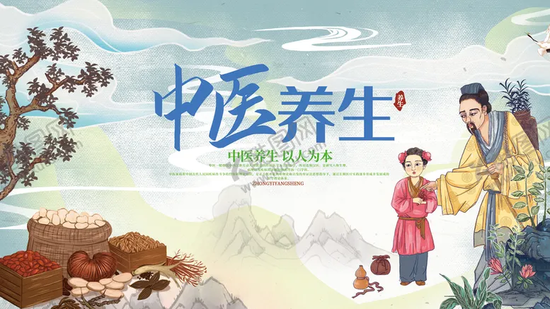 编号：52364010081453575289【酷图网】源文件下载-中国风中医养生宣传展板