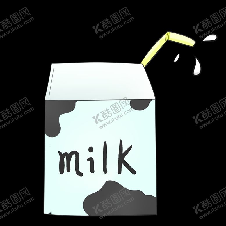 编号：96801804210426509759【酷图网】源文件下载-手绘牛奶盒