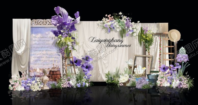 编号：67883311021105219496【酷图网】源文件下载-紫色婚礼