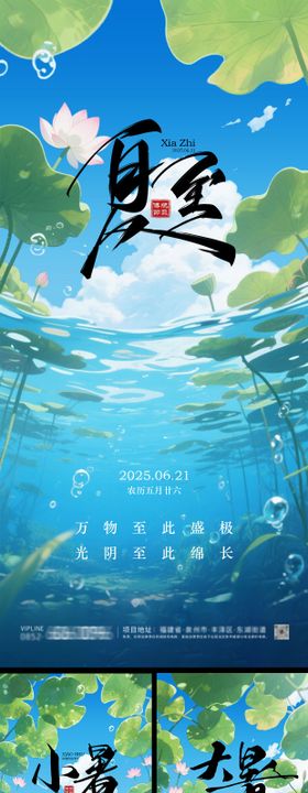 夏至小暑大暑系列海报