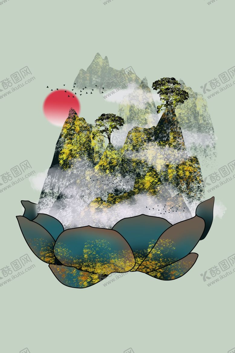 编号：77423606162332419522【酷图网】源文件下载-中国风装饰画