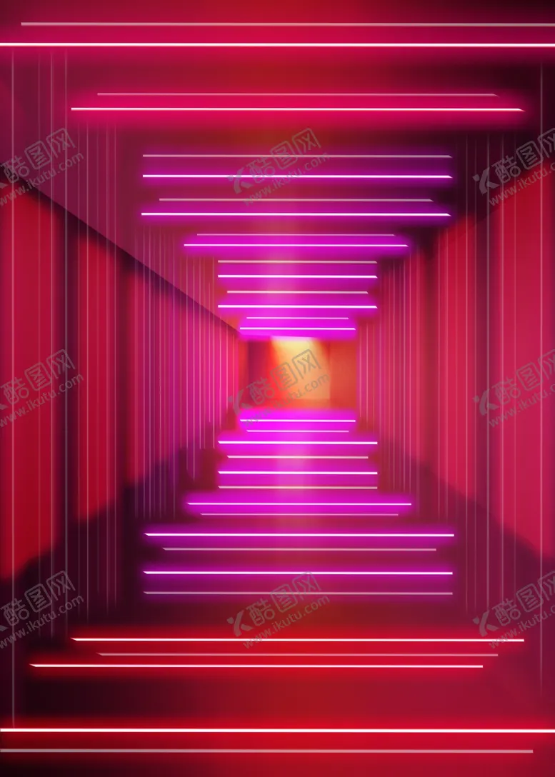 编号：83823405050200171993【酷图网】源文件下载-红色霓虹立体背景