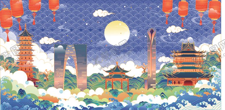 编号：13624201170323049124【酷图网】源文件下载-苏州地标