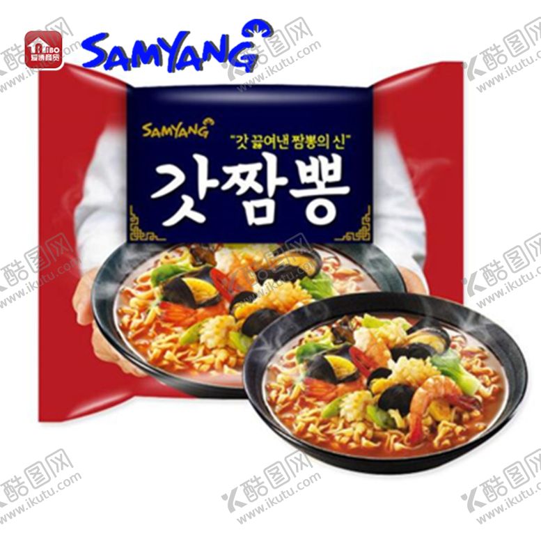 编号：74308409271151392645【酷图网】源文件下载-韩国三养爆炒海鲜面方便面