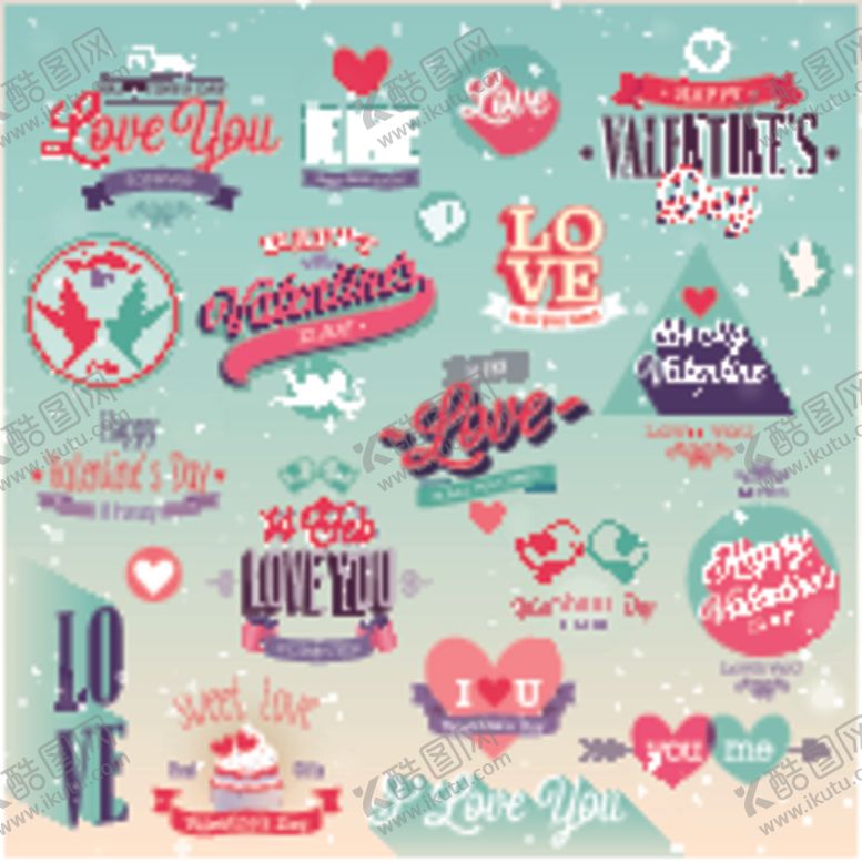 编号：85035004020323364520【酷图网】源文件下载-情人节爱心装饰图案素材
