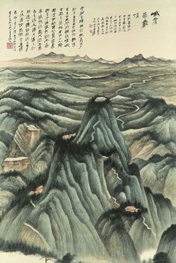 张大千国画水墨画风水画