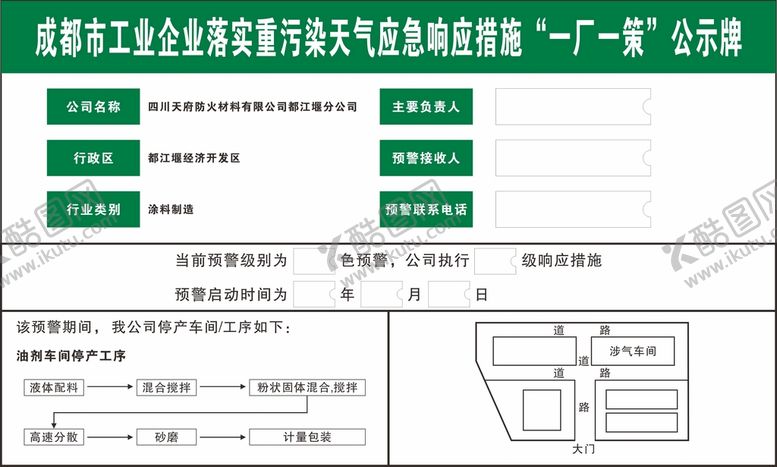 编号：82489801240332357773【酷图网】源文件下载-一厂一策公示牌