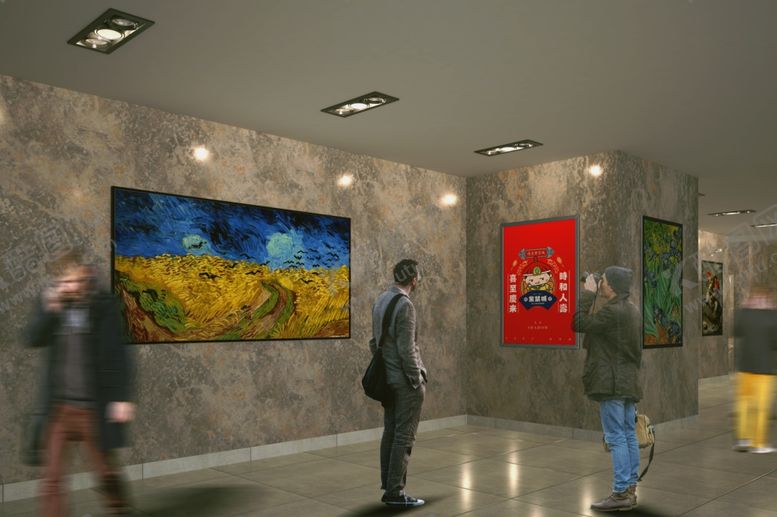 编号：56308907031329058199【酷图网】源文件下载-画展场景样机