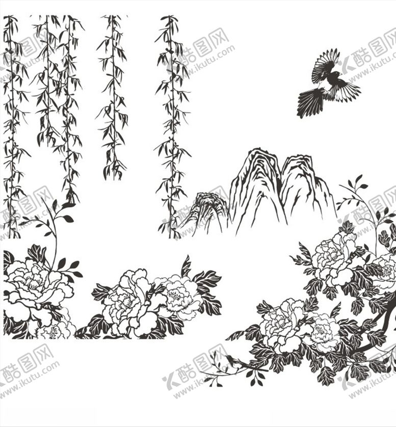 编号：35923609180050202793【酷图网】源文件下载-硅藻泥刻花线条花纹