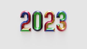 彩色琉璃2023艺术字