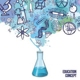 化学研究实验插画