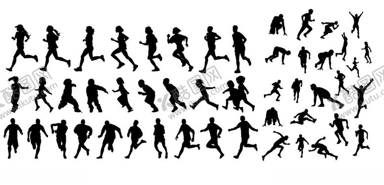 编号：20743404162329467221【酷图网】源文件下载-跑步剪影